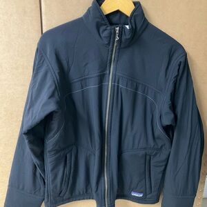 Vintage Patagonia Black Jacket with Multicolor Mountain Logo